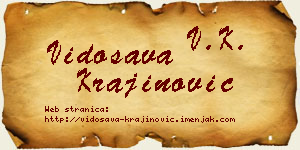 Vidosava Krajinović vizit kartica